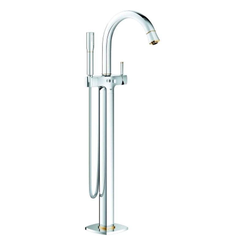 Grohe Einhand-Wannenbatterie Grandera 23318 Bodenmontage FMS chrom / gold, 230 x 250 mm, Farbe chrom, gold Bild 1