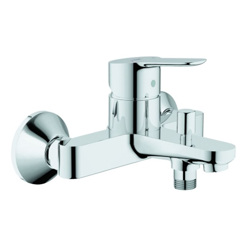Grohe Einhand-Wannenbatterie Baüdge integr. Rückflussverhinderer, 160 x 180 mm, Farbe silberfarben Bild 1