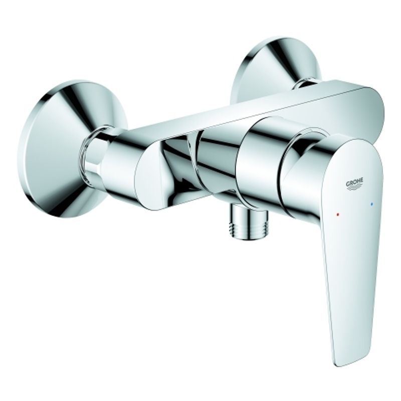 Grohe Einhebel-Brausebatterie Aufputz, Baüdge, eigensicher, verchromt, 60 mm, Farbe chrom Bild 1