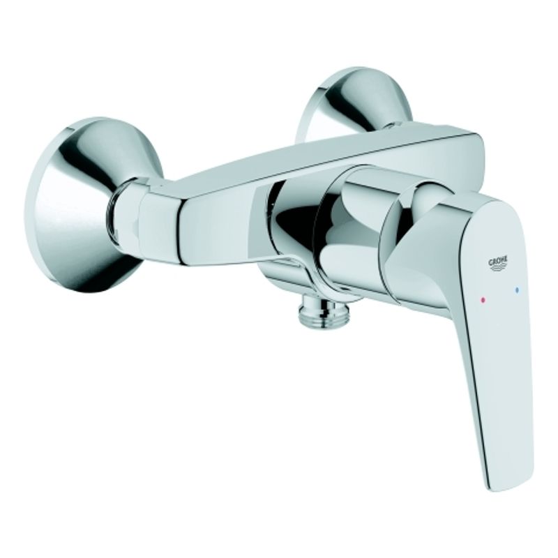 Grohe EH-Brausebatterie BauFlow Wandmontage, 115 x 160 mm, Farbe chrom Bild 1