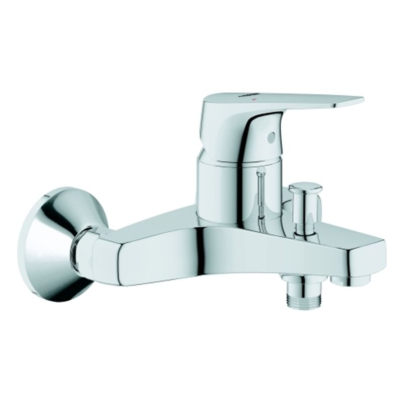 Grohe EH-Wannenbatterie BauFlow Wandmontage, 160 x 175 mm, Farbe chrom Bild 1