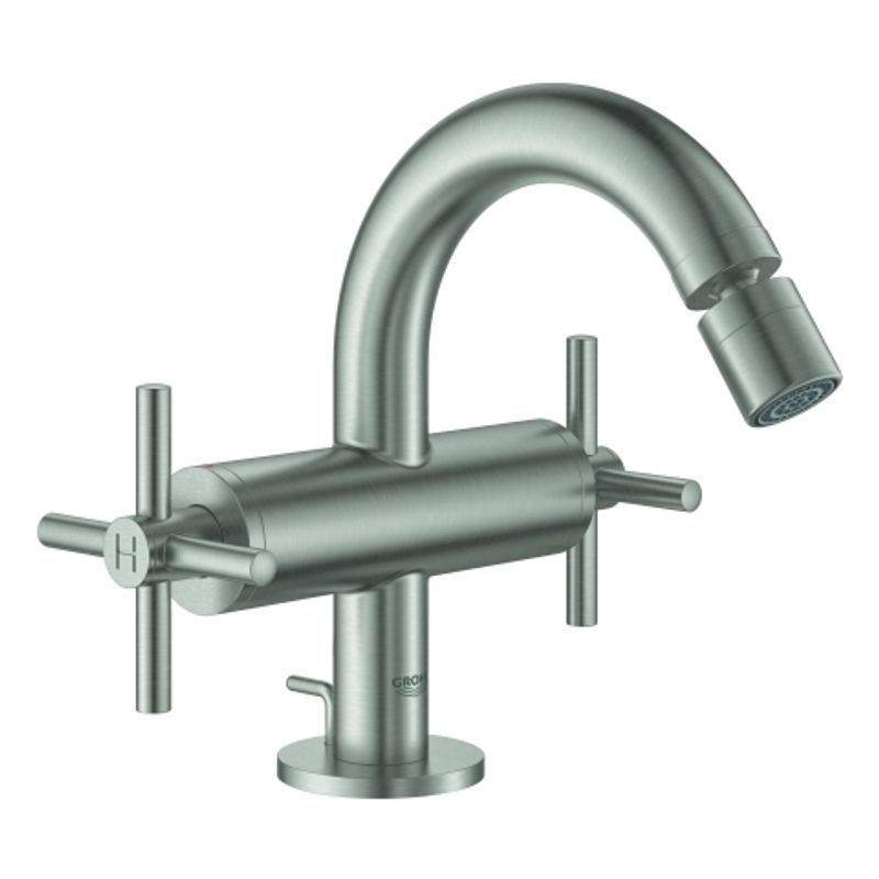 Grohe 2-Griff-Bidetbatt. Atrio 24027_3 Kreuz-Griff, 175 mm, Farbe supersteel Bild 1