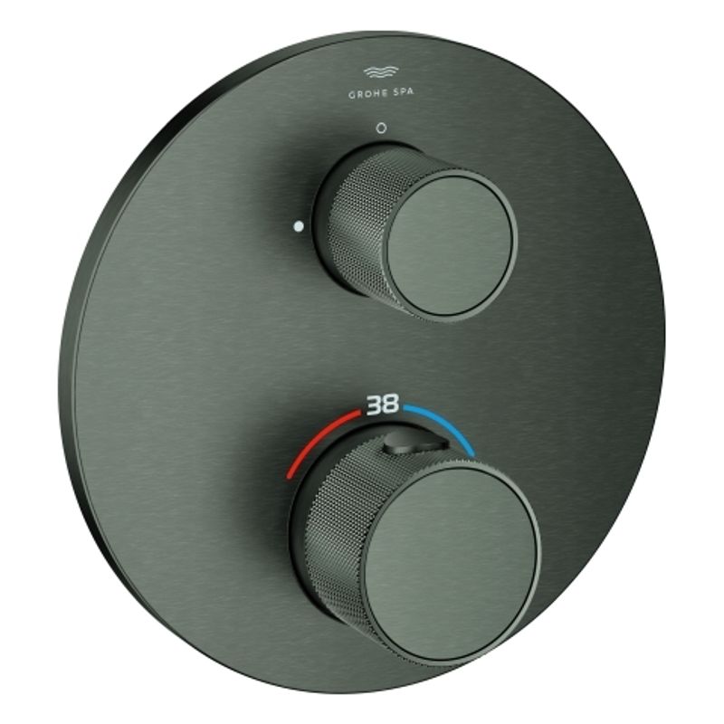 Grohe THM-Brausebatt. Atrio Private C. 24396 2-W-Umst. Knopfbet. hard graph. gb, Farbe hard graphite Bild 1