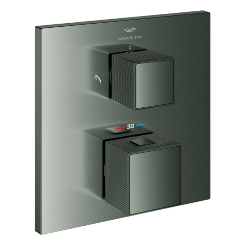 Grohe THM-Brausebat. All. Bril. PC 24428 FMS Griff Raendelstruktur hard graph. gb, Farbe hard graphite Bild 1