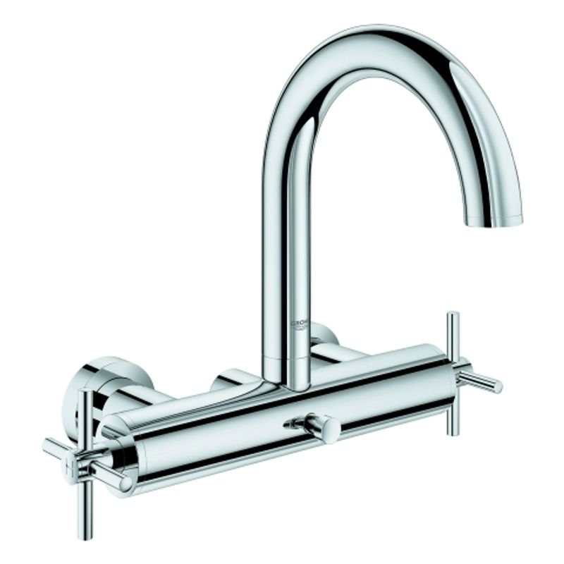 Grohe 2-Griff-Wannenbatt. Atrio 25010_3 Wandmontage Kreuz-Griff, 160 x 200 mm, Farbe chrom Bild 1