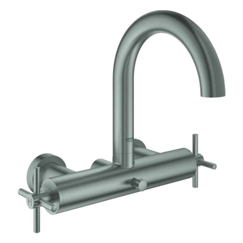 Grohe 2-Griff-Wannenbatt. Atrio 25010_3 Wandmontage Kreuz-Griff, 160 x 200 mm, Farbe supersteel Bild 1