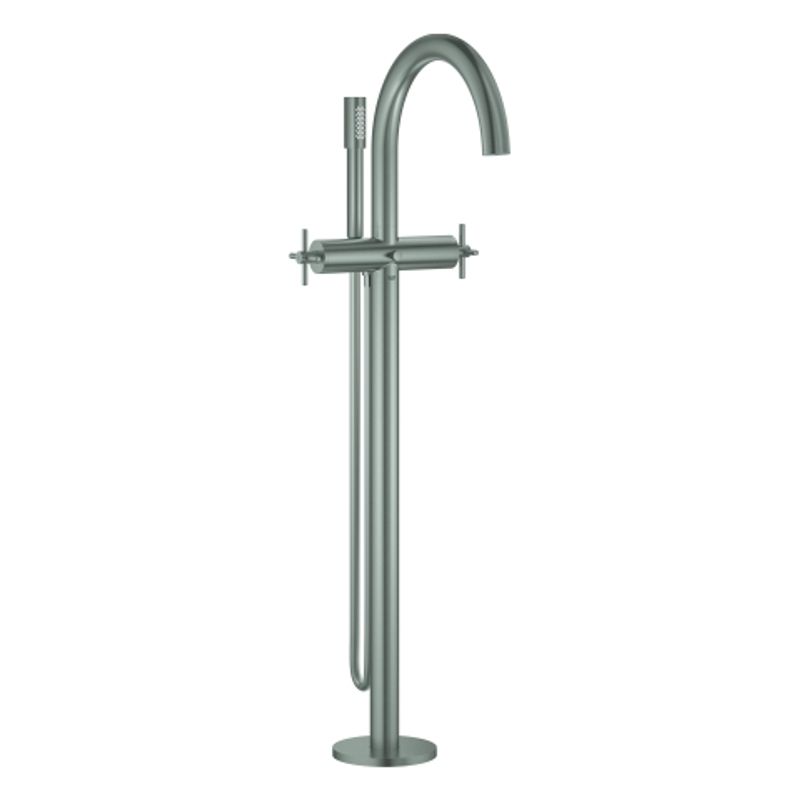 Grohe 2-Griff-Wannenbatt. Atrio 25044_3 FMS Bodenmontage Kreuz-Griff, 230 x 260 mm, Farbe supersteel Bild 1