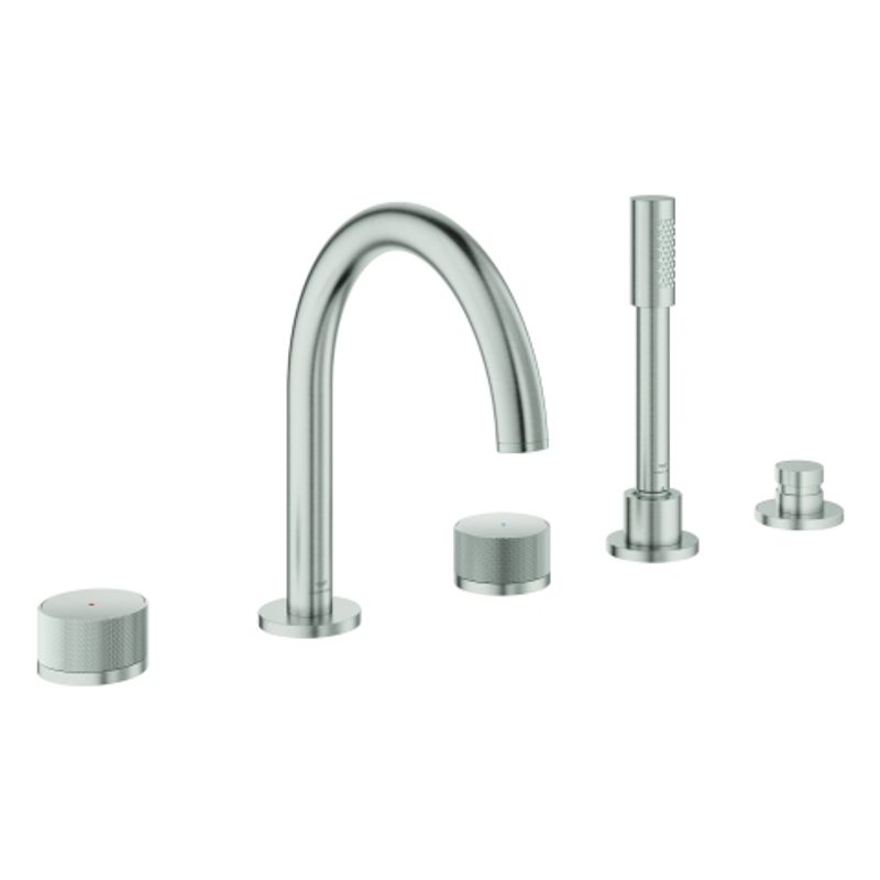 Grohe 5-L-Wannenkombin. Atrio Private C. 25226 Knopfbetaetigung, Farbe supersteel Bild 1