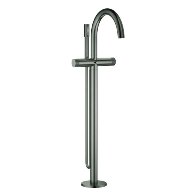 Grohe Wannenbatterie Atrio Private C. 25229 BM Knopfbetaetigung hard graph. gb, Farbe hard graphite Bild 1