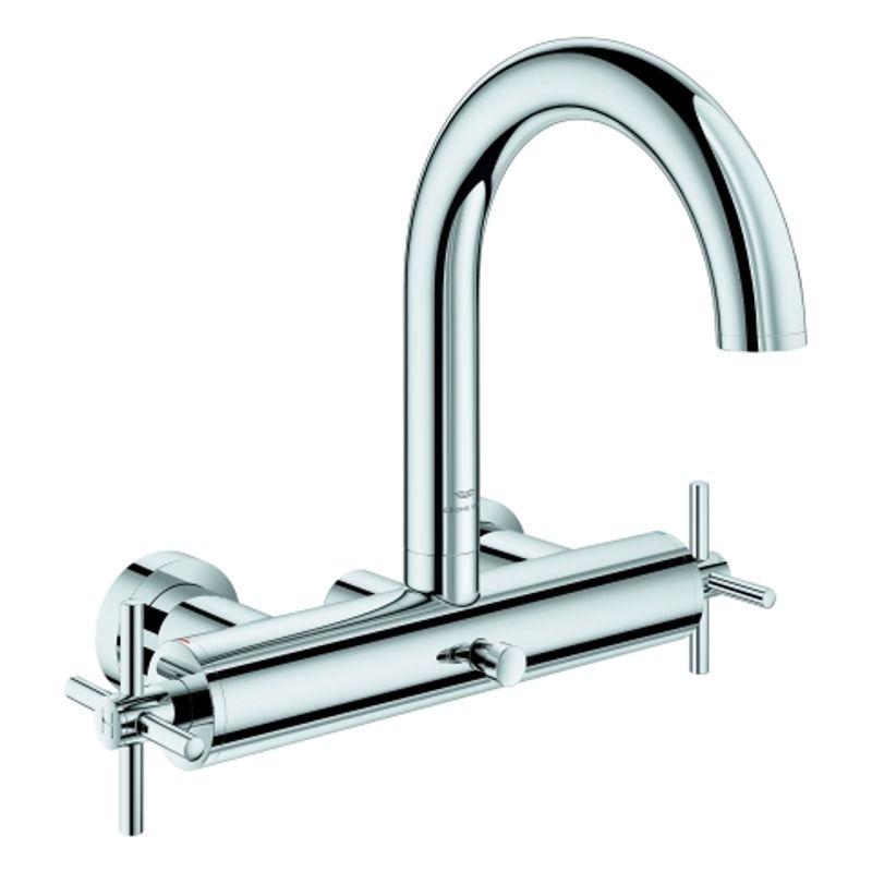 Grohe 2-Griff-Wannenbatt. Atrio Wandmontage Kreuz-Griff, Farbe chrom Bild 1
