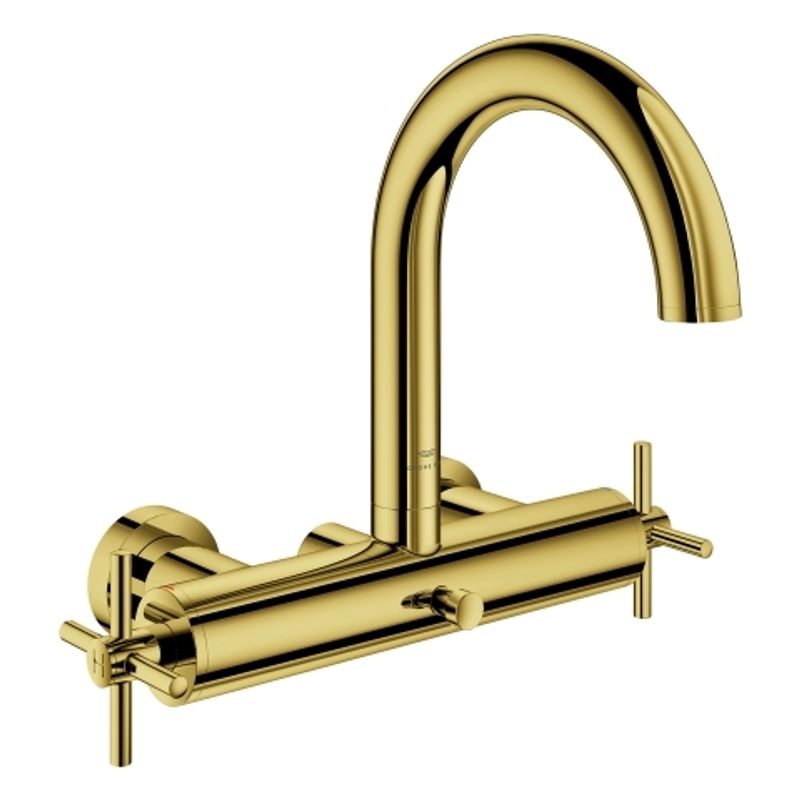 Grohe 2-Griff-Wannenbatt. Atrio 25268 Wandmontage Kreuz-Griffe, Farbe cool sunrise Bild 1