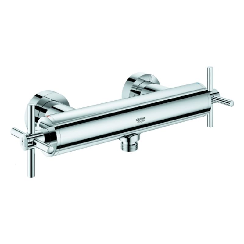 Grohe 2-Griff-Brausebatt. Atrio 26003_3 Wandmontage Kreuz-Griff, 160 x 200 mm, Farbe chrom Bild 1