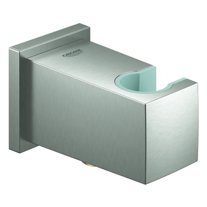 Grohe Wandanschlussbogen Euphoria Cube, mit Brausehalter, 88 mm, Farbe supersteel Bild 1