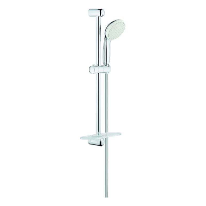 Grohe Brausestangenset Tempesta 100 600 mm 2 Strahlart. Abl. 9,5l, Farbe silberfarben Bild 1