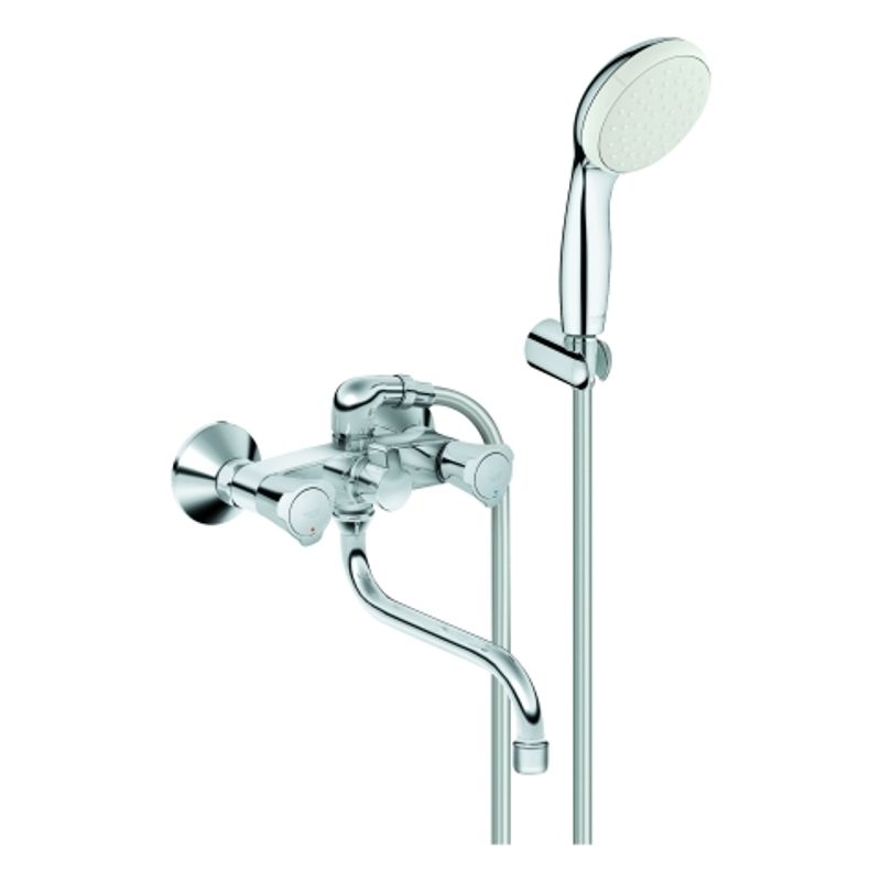 Grohe 2-Griff-Mehrzweckbatterie Costa 26790_1, mit Tempesta Wandhalterset, 100 x 200 mm, Farbe chrom Bild 1