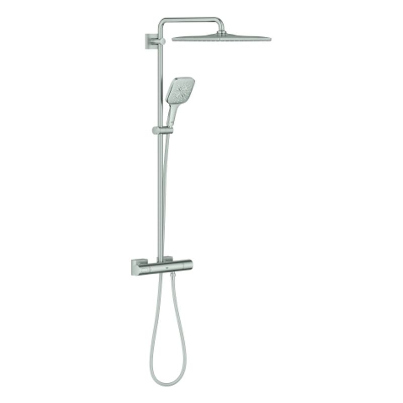 Grohe Duschsystem Rainshower SmartActive 310 Cube 26837, mit THM, 1118 x 317 x 472 mm, Farbe supersteel Bild 1