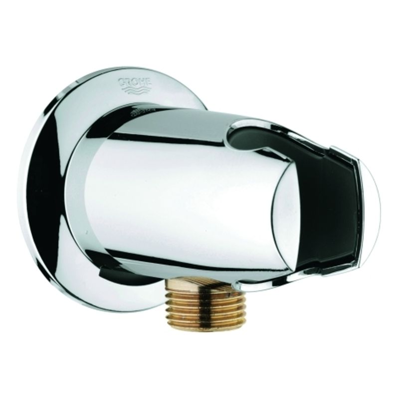 Grohe Wandanschlussbogen Movario eigensicher, mit Brausehalter, DN 15, Farbe chrom Bild 1