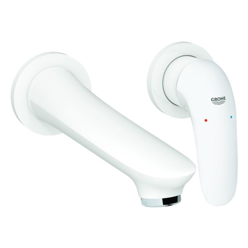 Grohe 2-Loch-WT-Wandbatterie Eurostyle 29097_3 FMS Hebel g. moon white / chrom, Farbe moon white Bild 1