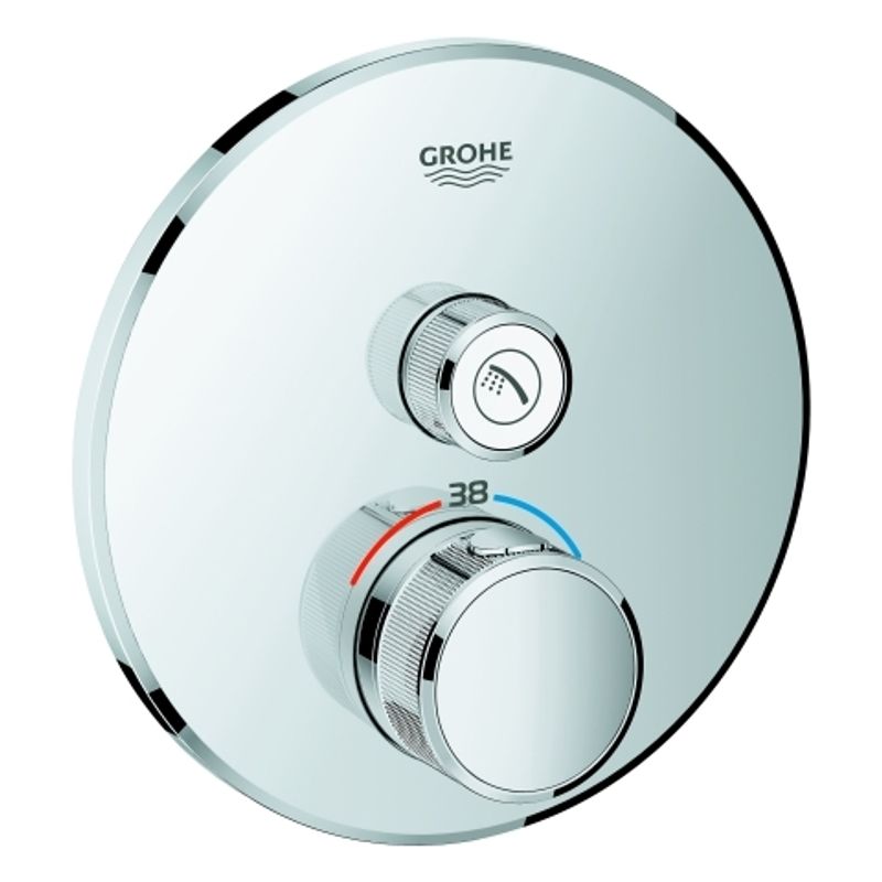 Grohe rund, 1 Verbraucher, 147 x 345 x 43 mm, Farbe chrom Bild 1
