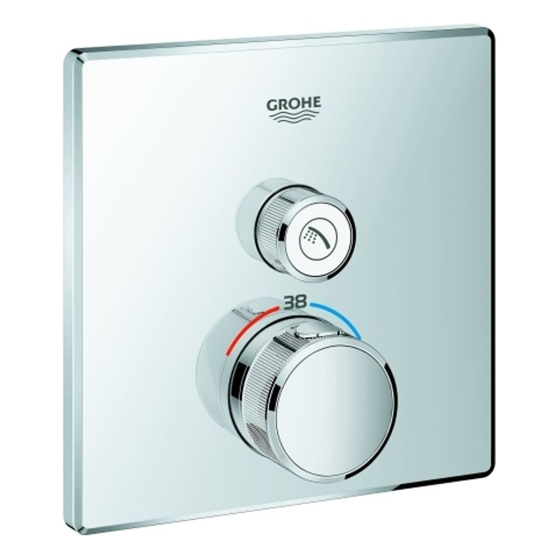 Grohe eckig, 1 Verbraucher, 150 x 175 x 43 mm, Farbe chrom Bild 1