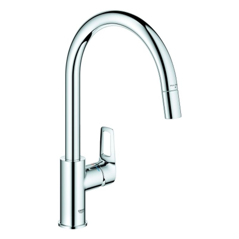Grohe EH-Spültischbatterie BauLoop hoher Auslauf azb. Laminarbrause, Farbe chrom Bild 1