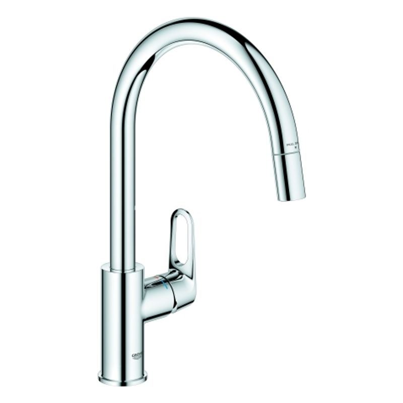Grohe EH-Spültischbatterie BauFlow hoher Auslauf azb. Laminarbrause, Farbe chrom Bild 1
