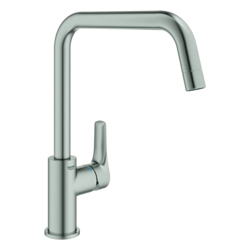 Grohe EH-SPT-Batterie Eurosmart 30567 hoher Auslauf, Farbe supersteel Bild 1