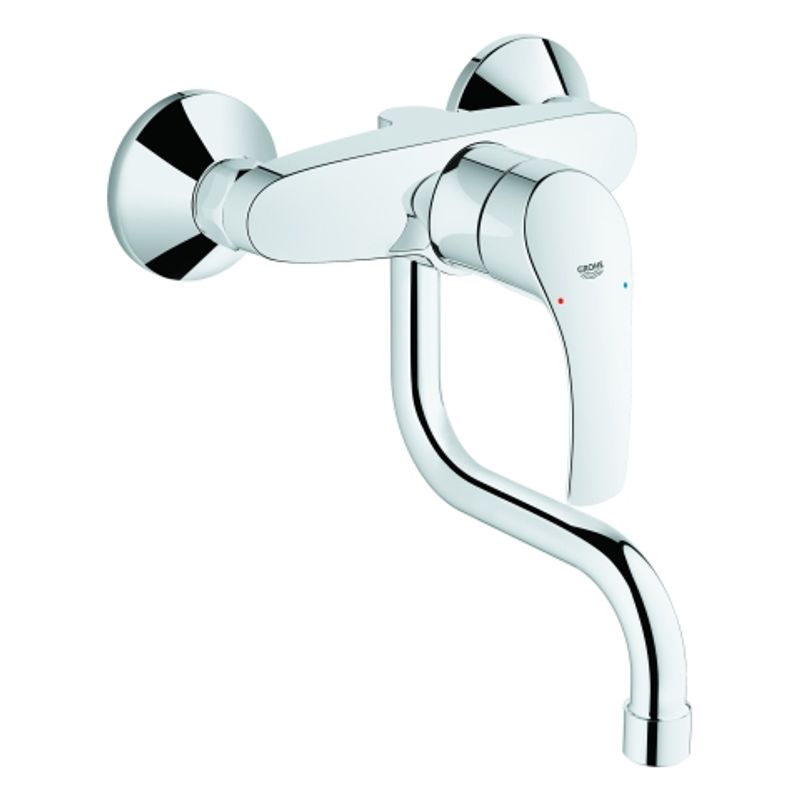 Grohe EH-Spültischbatterie Eurosmart 31509_2 Wandmontage Ausld. 150 mm, 195 mm, Farbe silberfarben Bild 1