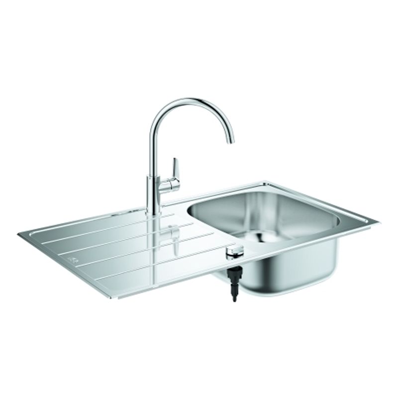 Grohe Spülen-Bundle K200 31562_1, mit Edelstahlspüle / Baüdge SPT-Batt, 160 x 500 mm, Farbe silberfarben Bild 1