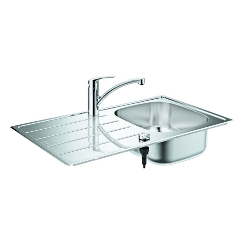 Grohe Spülen-Bundle K200 31565_1, mit Edelstahlspüle / Eurosmart SPT-Batt, 160 x 500 mm, Farbe silberfarben Bild 1