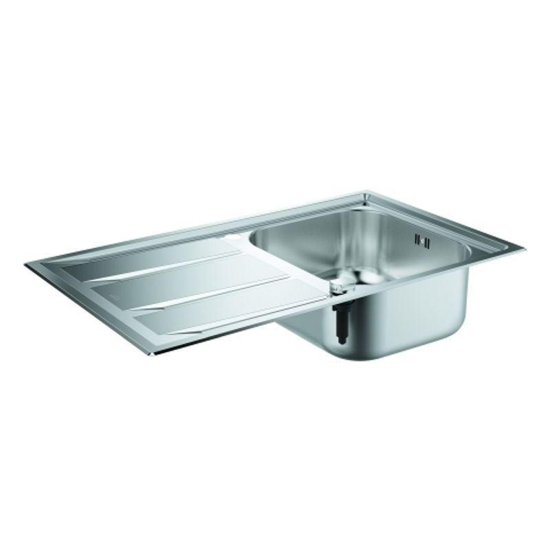 Grohe Edelstahlspüle K400+ 31568, mit 1 Becken / Abtropffl. 873 x 513 mm Flat Edge, 560 mm, Farbe silber Bild 1