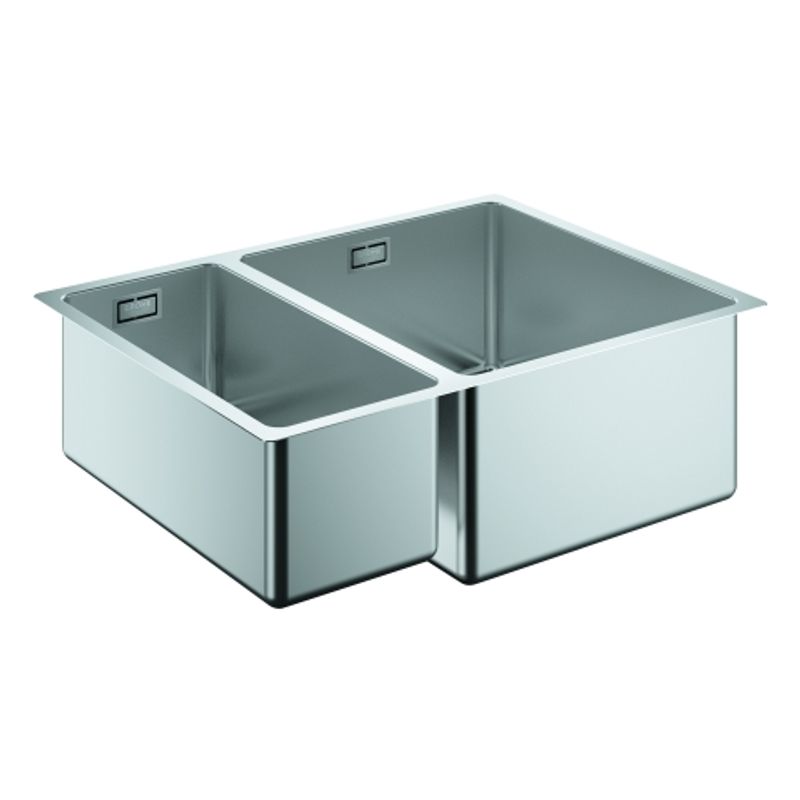 Grohe Unterbau-Edelstahlspüle K700 31576 1,5 Becken 585 x 440 mm Einbau rechts, 580 mm, Farbe silber Bild 1