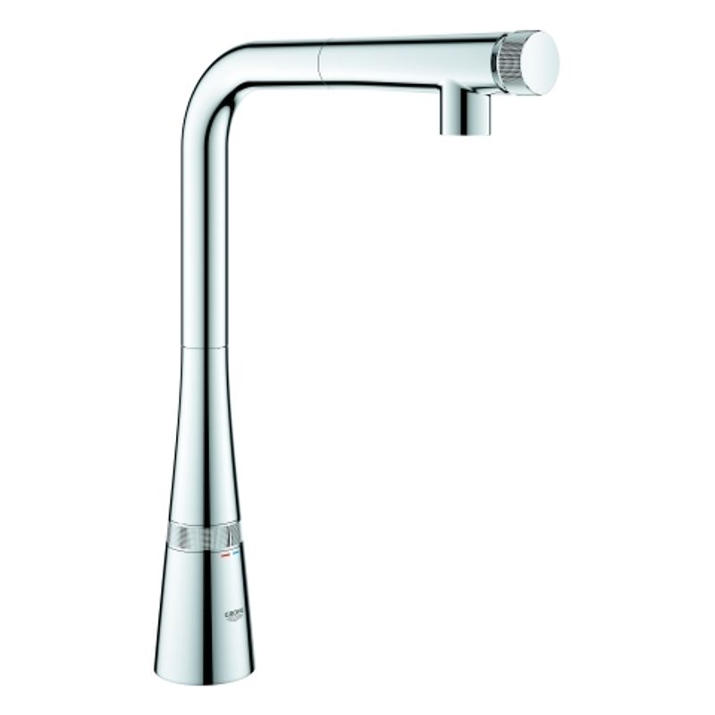 Grohe SPT-Batterie Zedra Smart Control 31593_2 L-Ausladung auszb. Spülbrause, 80 mm, Farbe chrom Bild 1