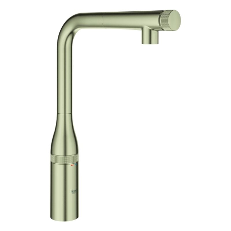 Grohe SPT-Batterie Essence Smart Control 31615 L-Ausladung auszb. Spülbr. nickel geb, 84 mm, Farbe nickel Bild 1