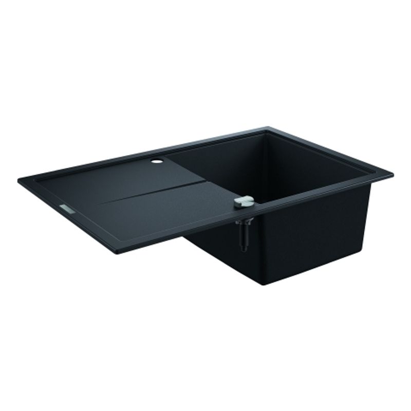 Grohe Kompositspüle K400 31639 1 Becken 780 x 500 mm, mit ATF re / li, 205 x 615 x 500 mm, Farbe granit schwarz Bild 1