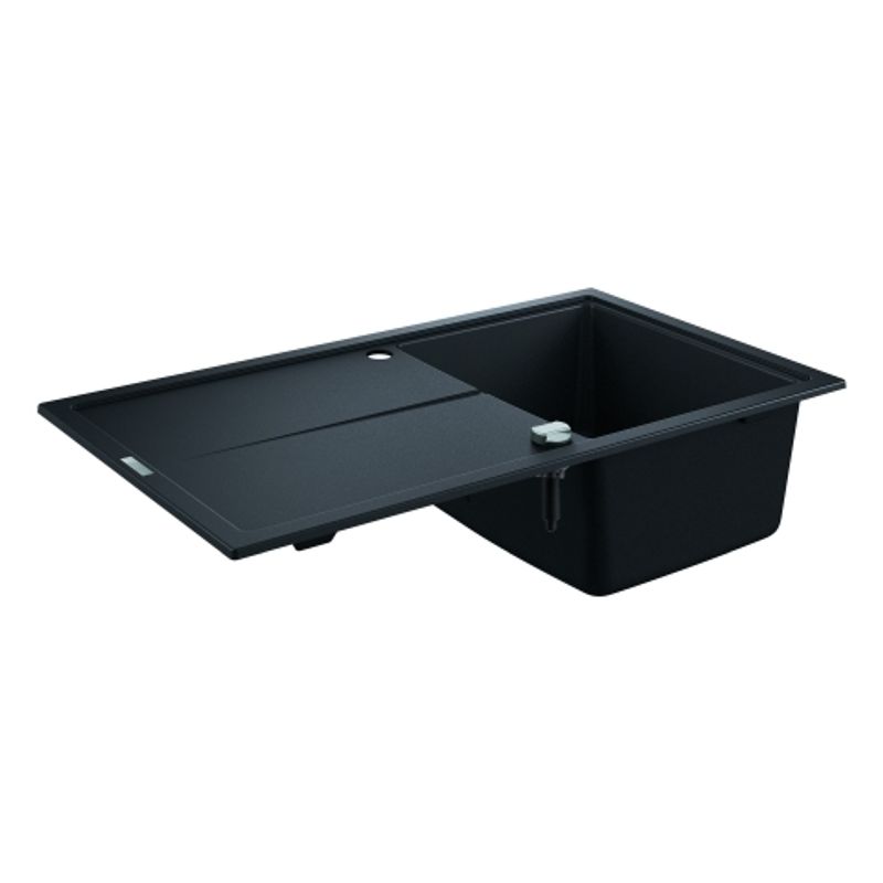 Grohe Kompositspüle K400 31640 1 Becken 860 x 500 mm, mit ATF re / li, 205 x 585 x 500 mm, Farbe granit schwarz Bild 1