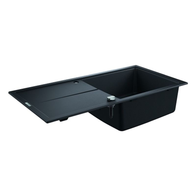 Grohe Kompositspüle K400 31641 1 Becken 1000 x 500 mm, mit ATF re / li, 205 x 620 x 500 mm, Farbe granit schwarz Bild 1