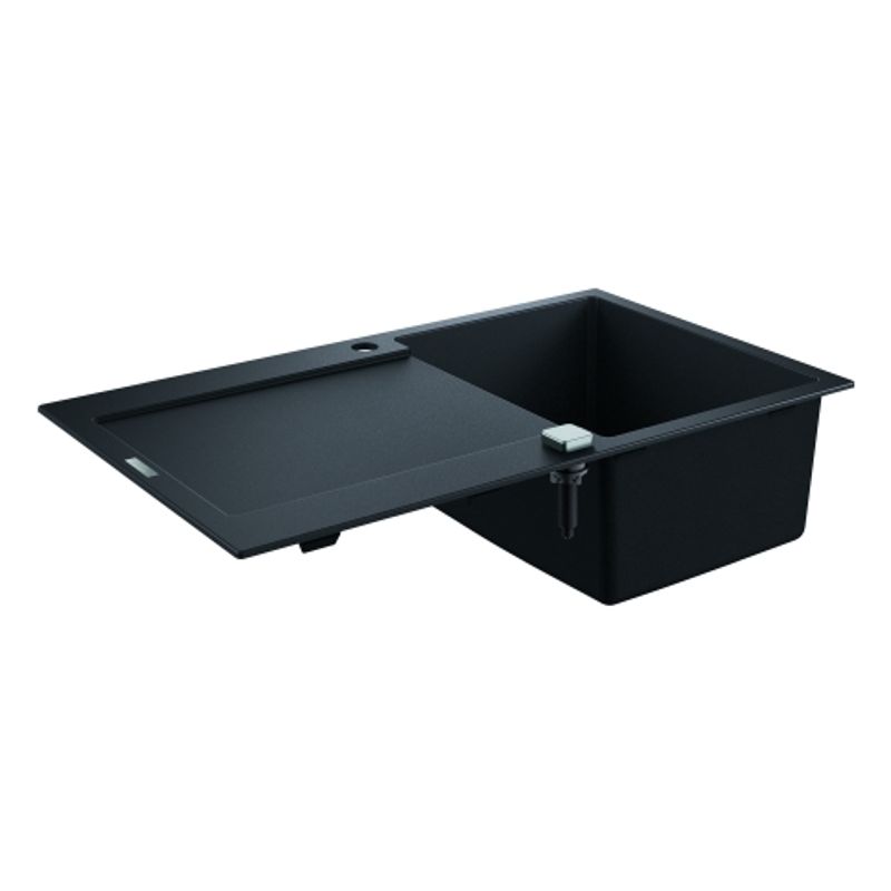 Grohe Kompositspüle K500 31644 1 Becken 860 x 500 mm, mit ATF re / li, 200 x 585 x 500 mm, Farbe granit schwarz Bild 1