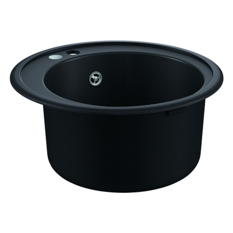 Grohe Kompositspüle K200 31656 1 Becken rund Durchmesser 510 mm, 200 x 585 mm, Farbe granit schwarz Bild 1