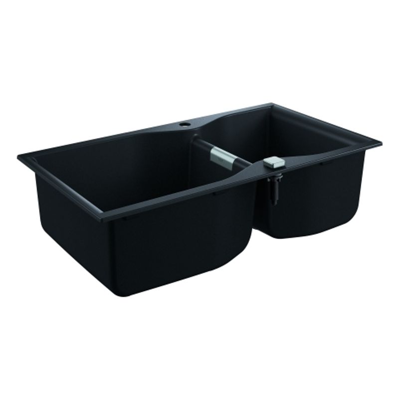 Grohe Kompositspüle K700 31658 2 Becken, 230 x 660 x 500 mm, Farbe granit schwarz Bild 1