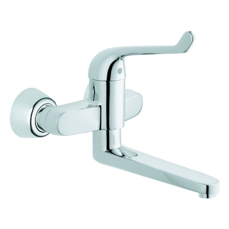 Grohe Sicherheitsmisch-WT-Batt. Euröco Special Wandmontage Ausladung 256 mm, Farbe chrom Bild 1