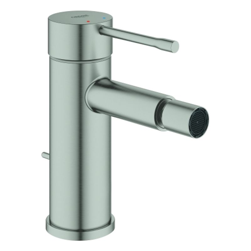 Grohe Einhand-Bidetbatterie Essence 32935_1, mit Zugst.-Ablaufgrt, 70 mm, Farbe supersteel Bild 1
