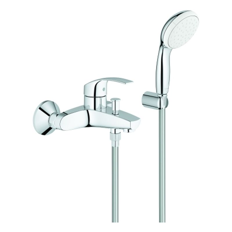 Grohe EH-Wannenbatterie Eurosmart 33302_2, mit Wandhalterset, 190 x 210 mm, Farbe chrom Bild 1