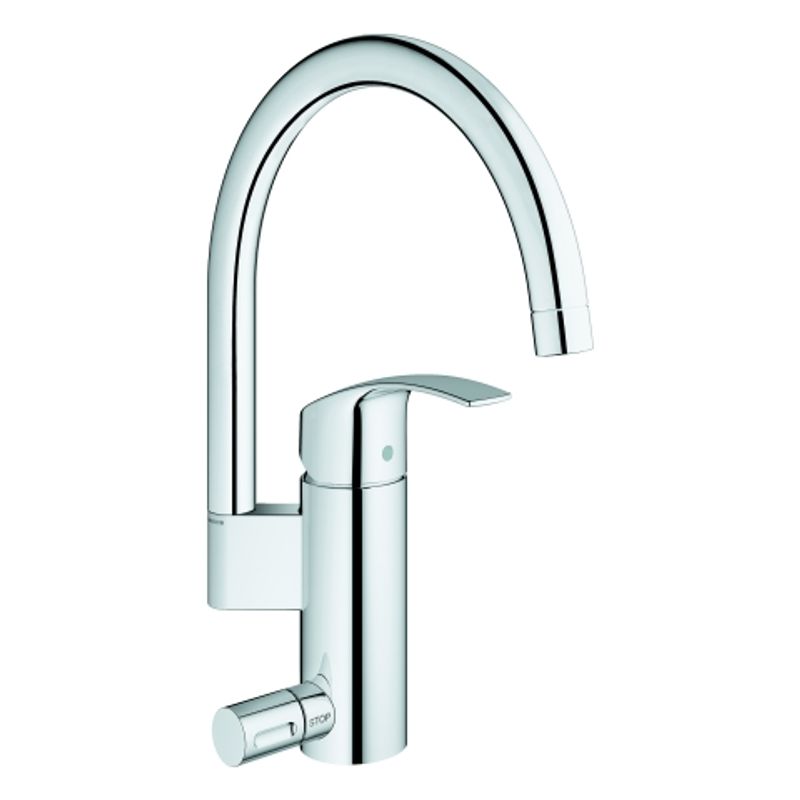 Grohe EH-SPT-Batt. Eurosmart 33490_2 hoher Auslauf Geräteabsperrventil, 100 mm, Farbe silberfarben Bild 1