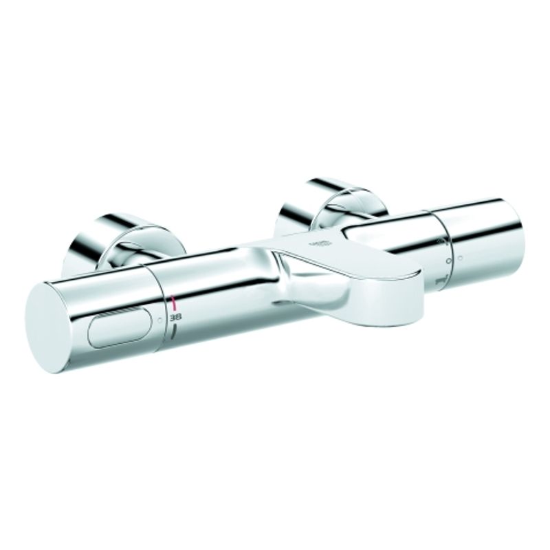 Grohe THM-Wannenbatt. Grohtherm 3000 C Aufputz-Montage, 100 x 200 mm, Farbe silberfarben Bild 1