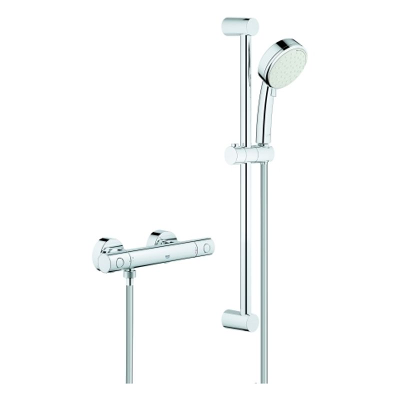 Grohe THM-Brausebatterie Grohtherm 800 C, mit Brausegarnitur 600 mm, Farbe chrom Bild 1