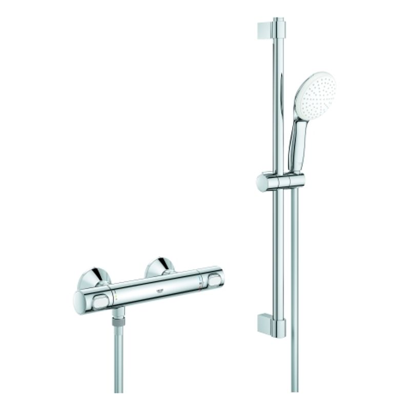 Grohe THM-Brausebatterie Grohtherm 500 34796_1, mit Brausegarnitur 600 mm, Farbe chrom Bild 1