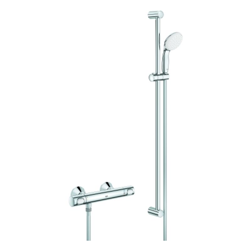 Grohe THM-Brausebatterie Grohtherm 500, mit Brausegarnitur 900 mm, Farbe chrom Bild 1
