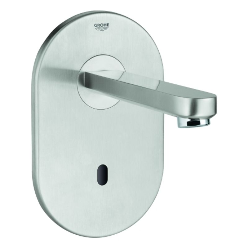 Grohe IR-WT-Elektronik Eurosmart CE Fertigset Wandmontage Auslauf 170 mm 230 V edelstahl, 172 mm, Farbe silber Bild 1