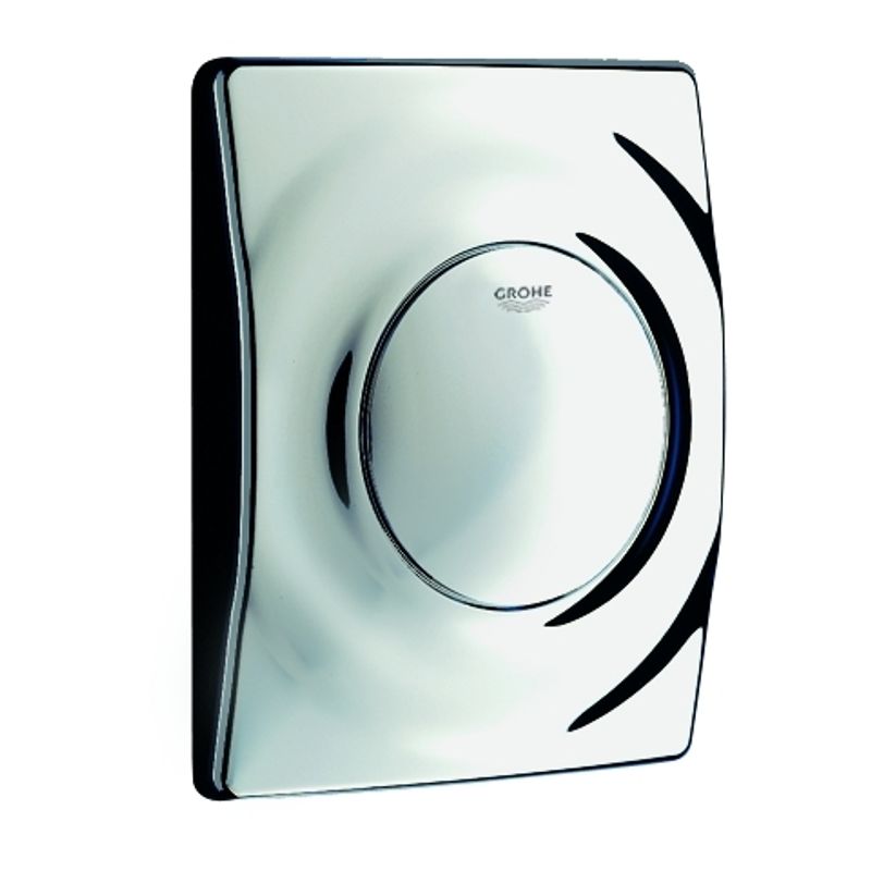 Grohe Abdeckplatte DAL Surf verchromt für Unterputz-Urinal-Druckspüler, 144 x 116 x 35 mm, Farbe chrom Bild 1